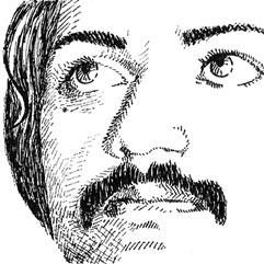 Self Portrait<br>Pen & Ink<br>1980